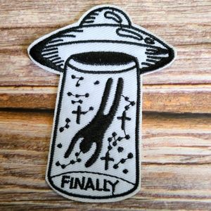 3/13$  Finally Human Abduction By Aliens With A Ufo Y2k Embroidered Patch
